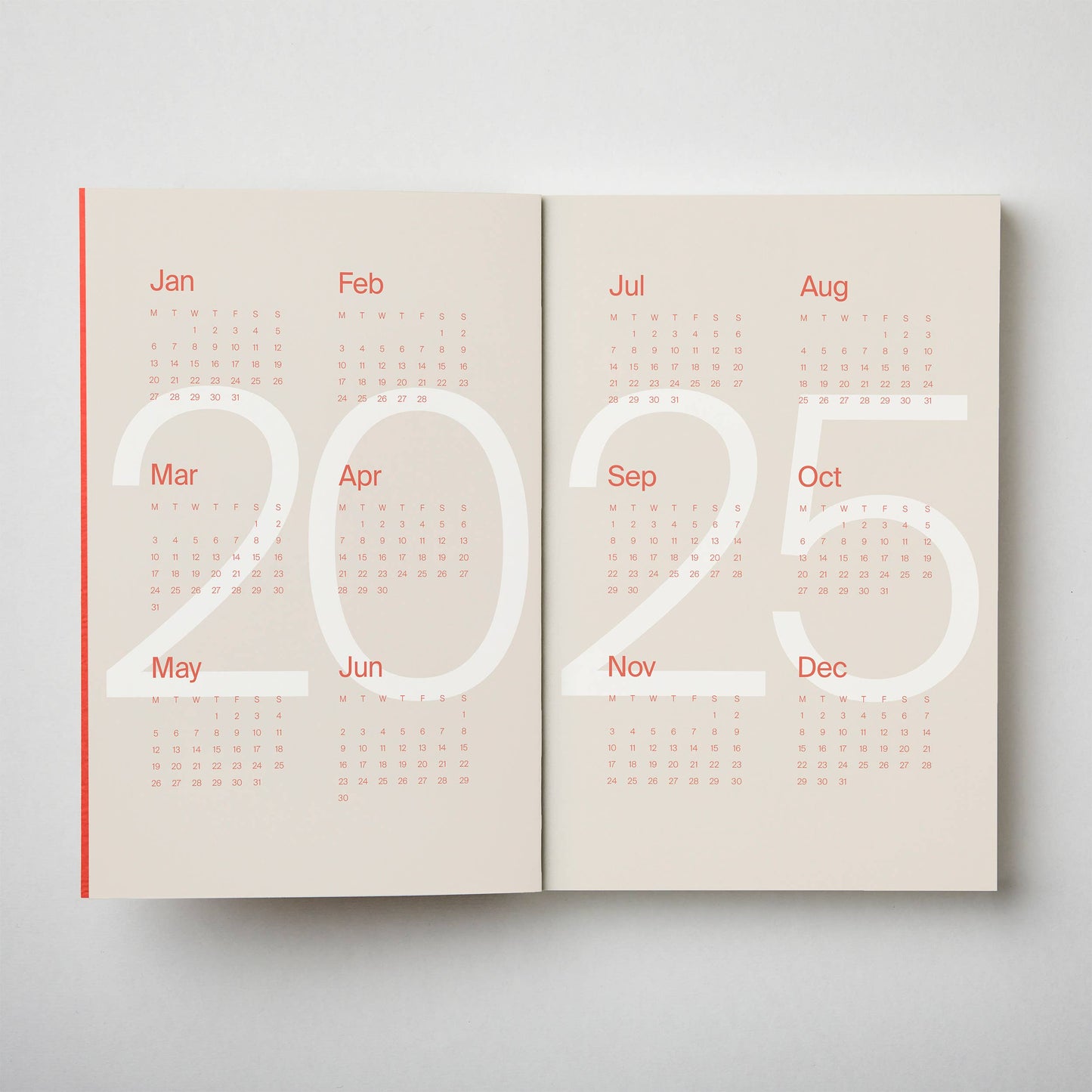 2025 CORAL LAY FLAT PLANNER DIARY