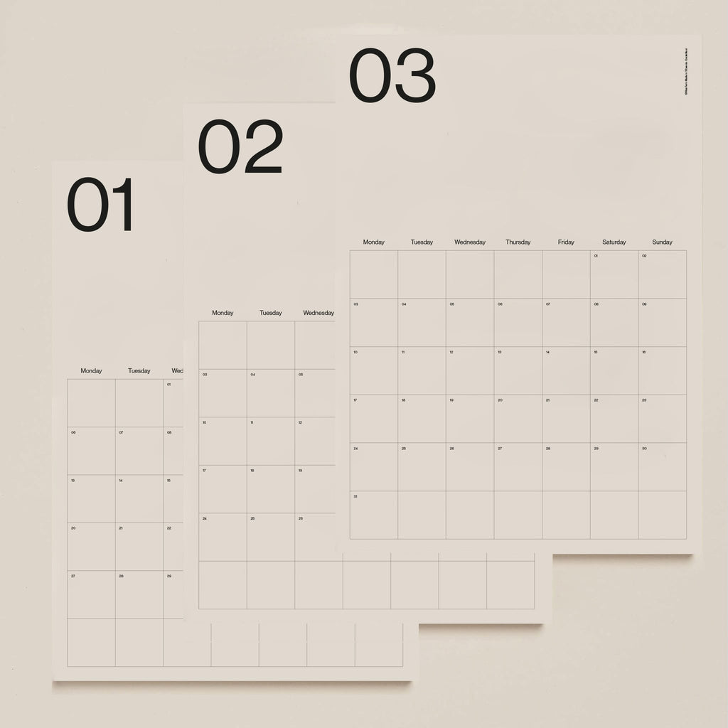Minimalist Wall Calendar 2026 – A3 Monthly Planner