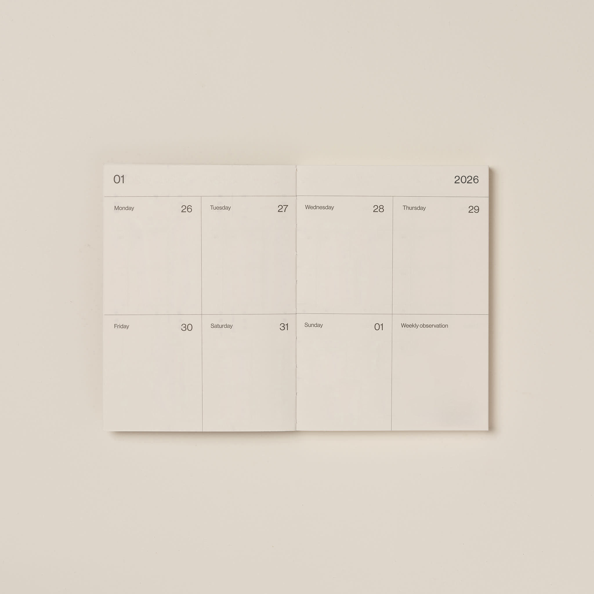 2026 Cacao Planner – Eco-Friendly Weekly & Monthly Diary with Recycled Cacao Cover