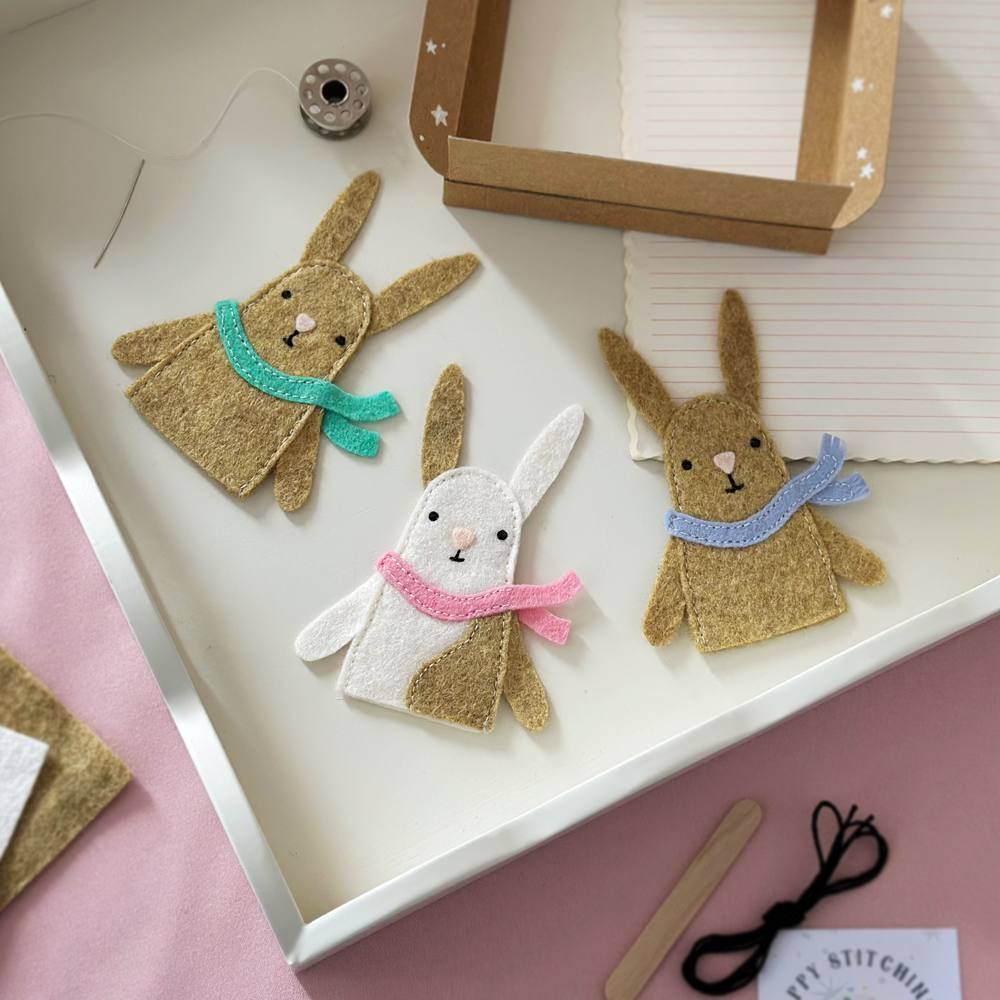 Rabbit Finger Puppet Sewing Kit | Kids Craft Kit