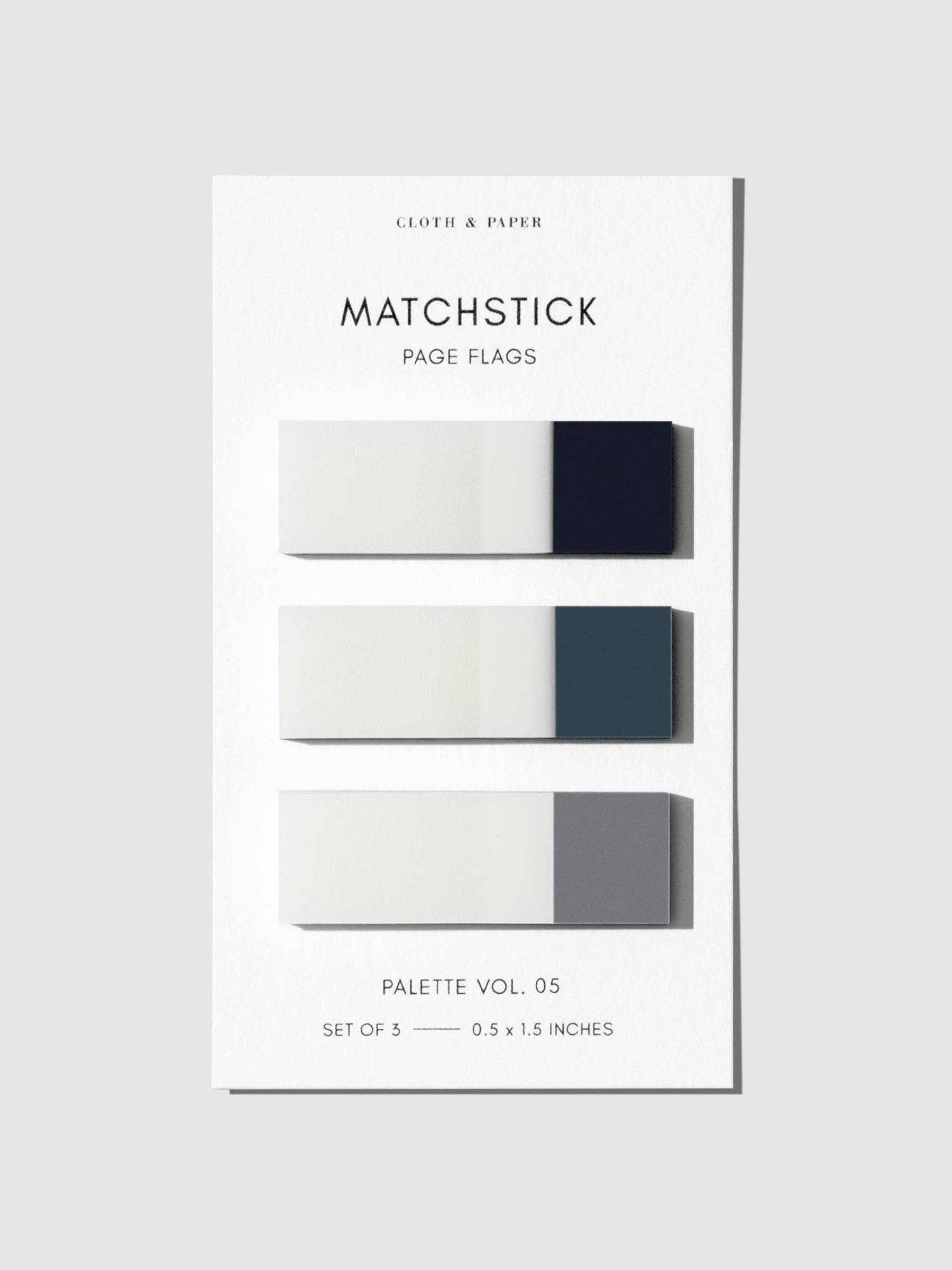 Cloth & Paper Matchstick Page Flags | Transparent Minimal Colour-Coding Sticky Index Tab
