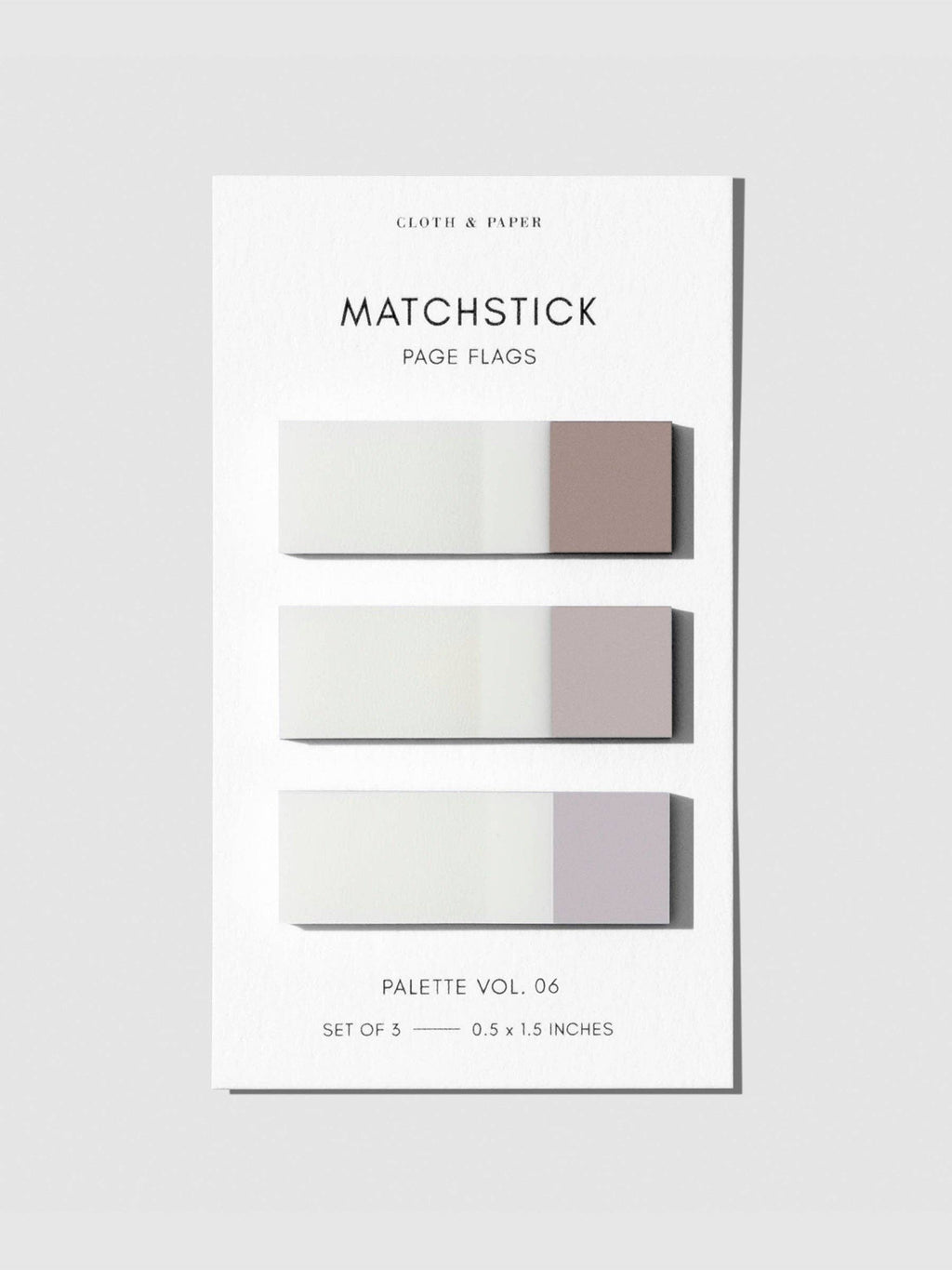 Cloth & Paper Matchstick Page Flags | Transparent Minimal Colour-Coding Sticky Index Tab