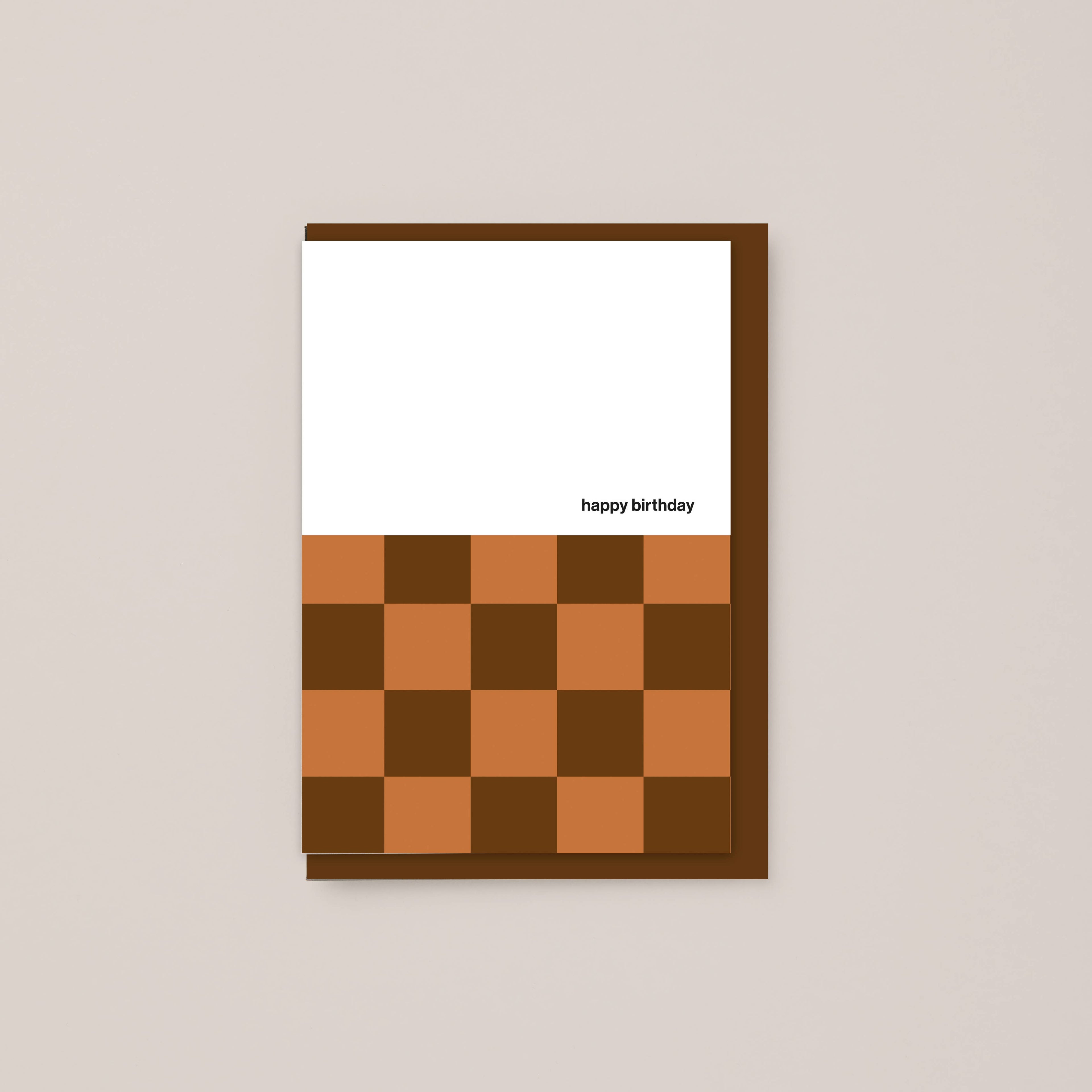 Checkerboard happy birthday card