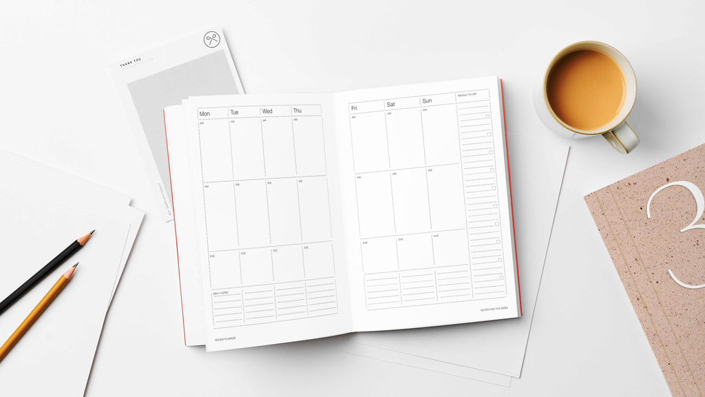 Brown A5 Lay Flat 365 undated planner