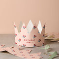 Floral Paper Crown Birthday Card by Katie Leamon