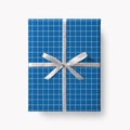 Graph Paper Wrapping Paper – Blue | Sustainably Printed in the UK | B2 Sheet