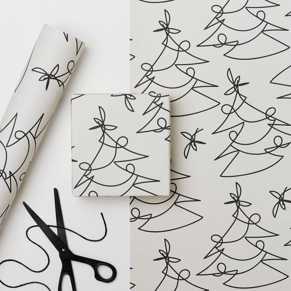 TREE LINES CHRISTMAS/SEASONAL GIFT WRAP