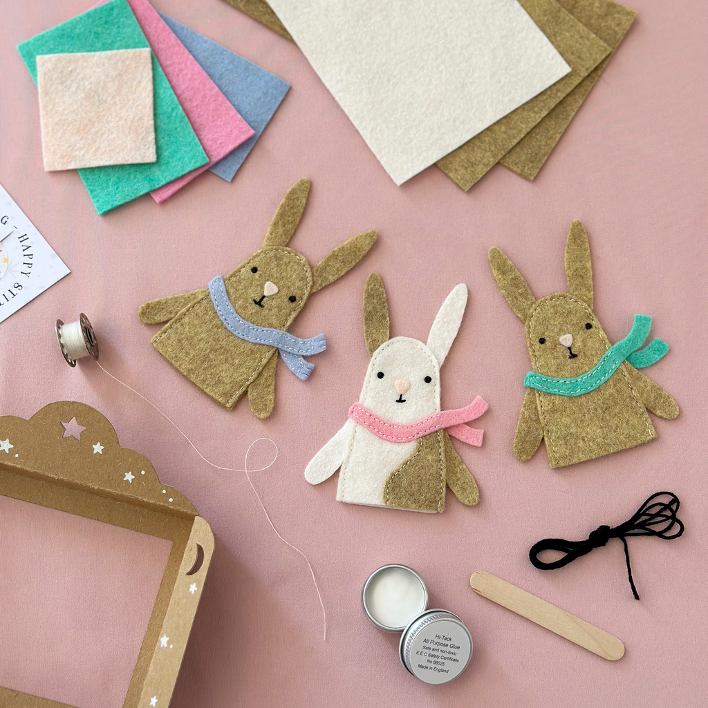 Rabbit Finger Puppet Sewing Kit | Kids Craft Kit