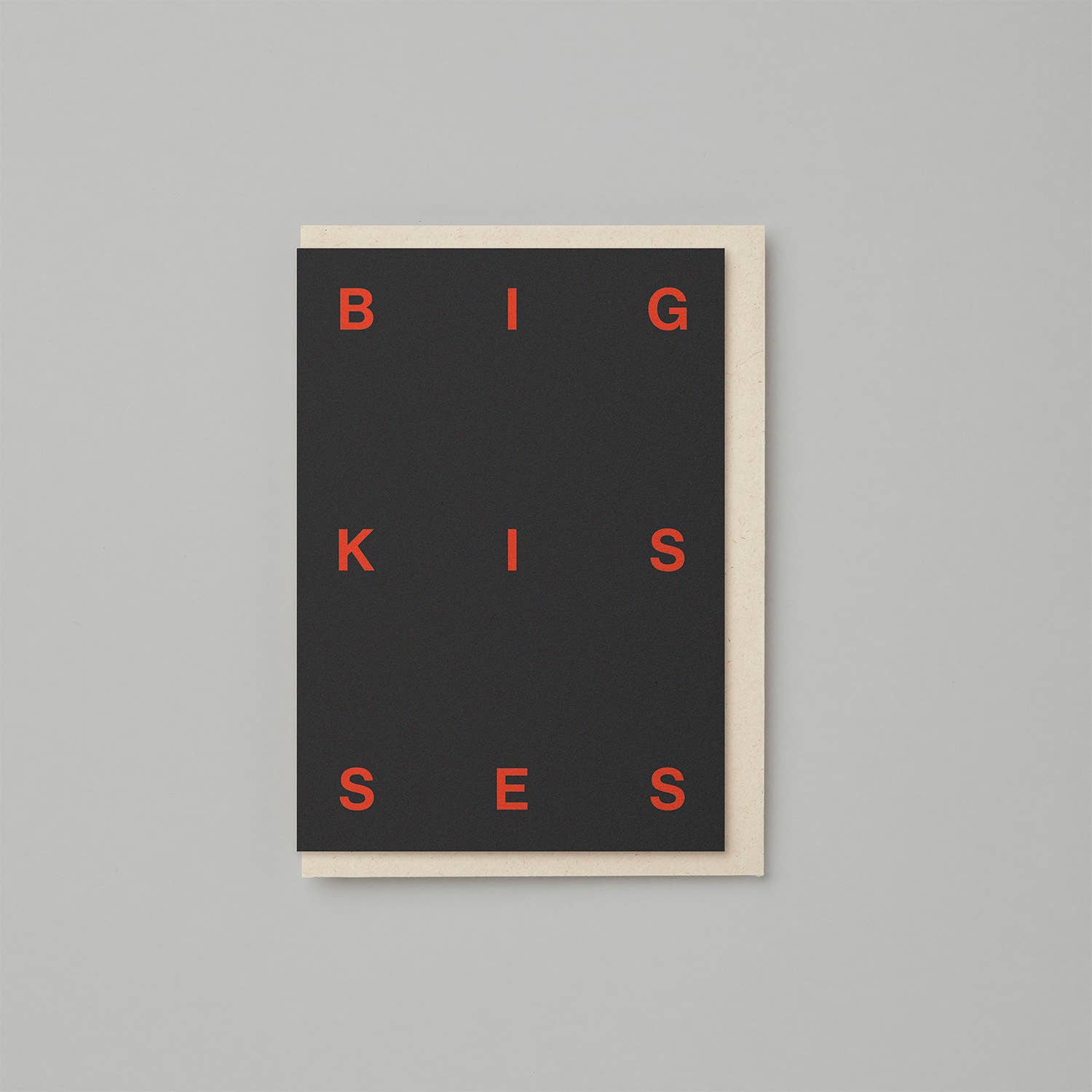 BIG KISSES thank you or valentines card