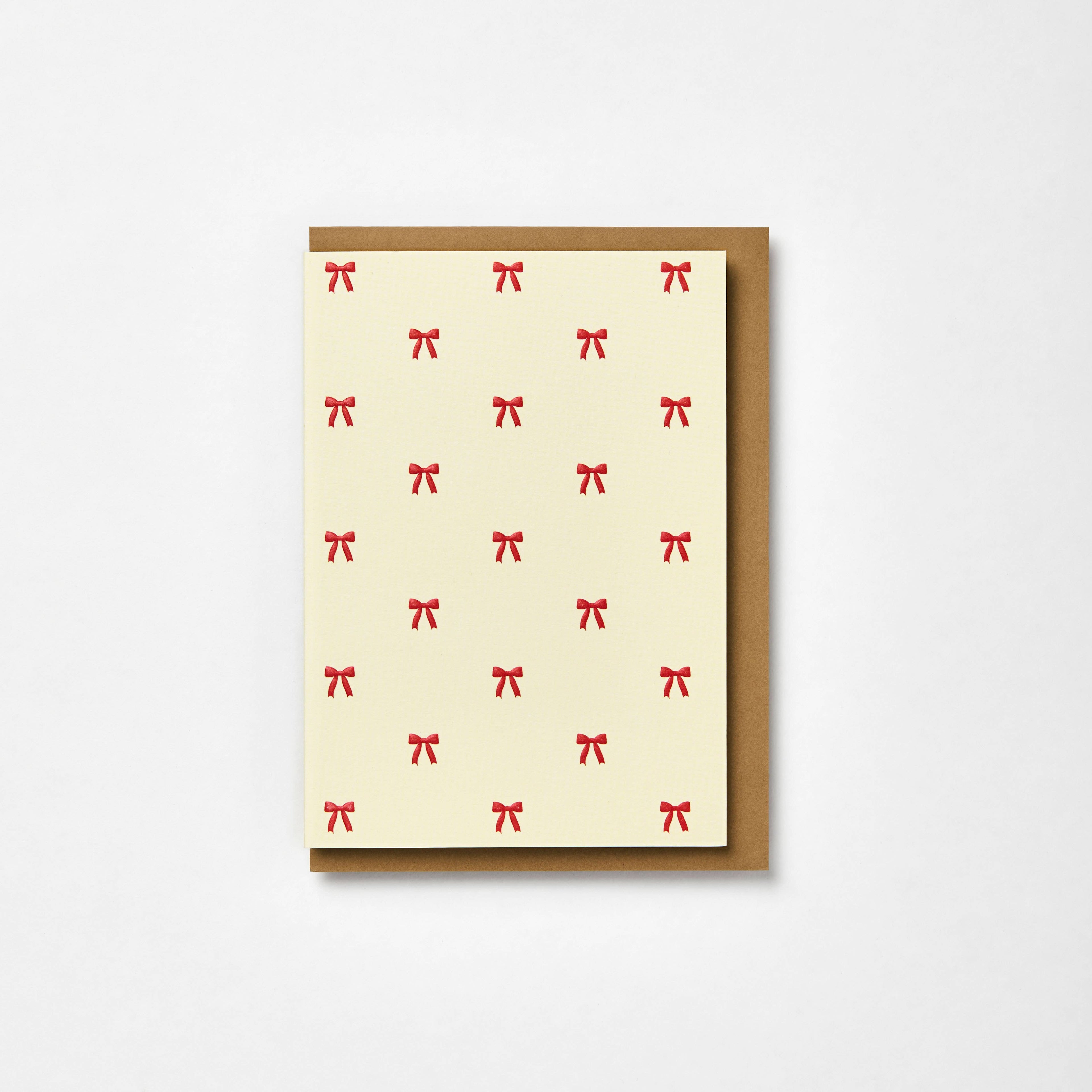 Little bows blank seasonal Christmas card