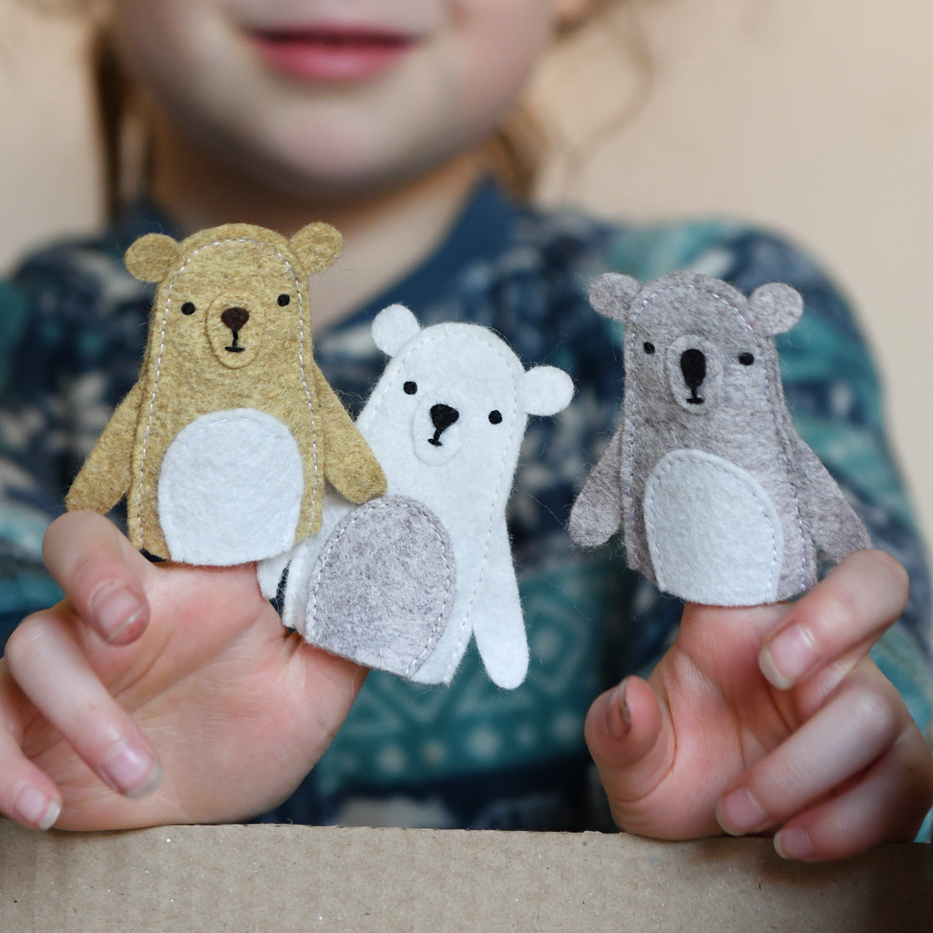 Bear Finger Puppet Sewing Kit | Kids Craft Kit
