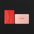 Mini Love Camellia Card & Geranium Envelope | le typographe | Handmade in Brussels