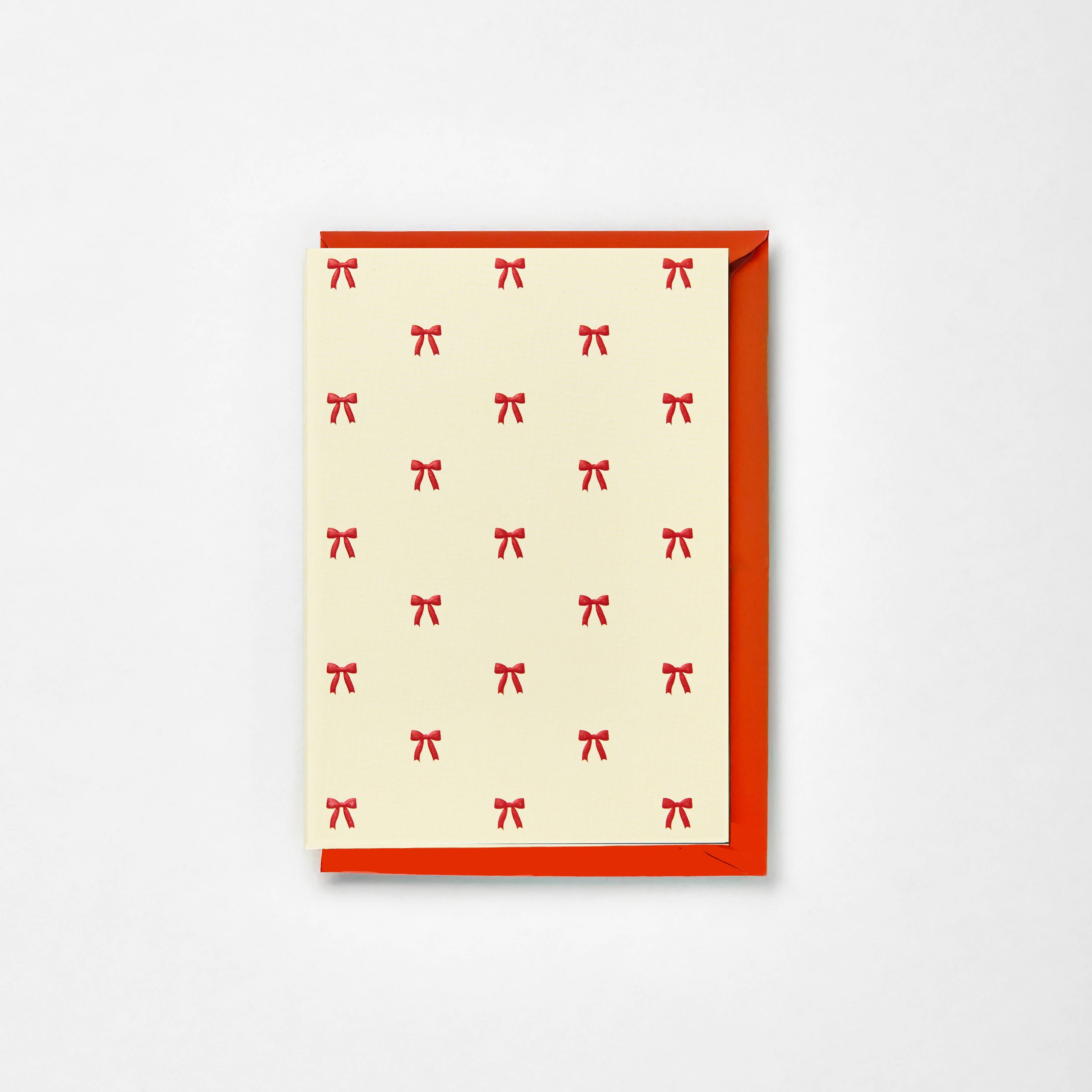 Little bows blank seasonal Christmas card