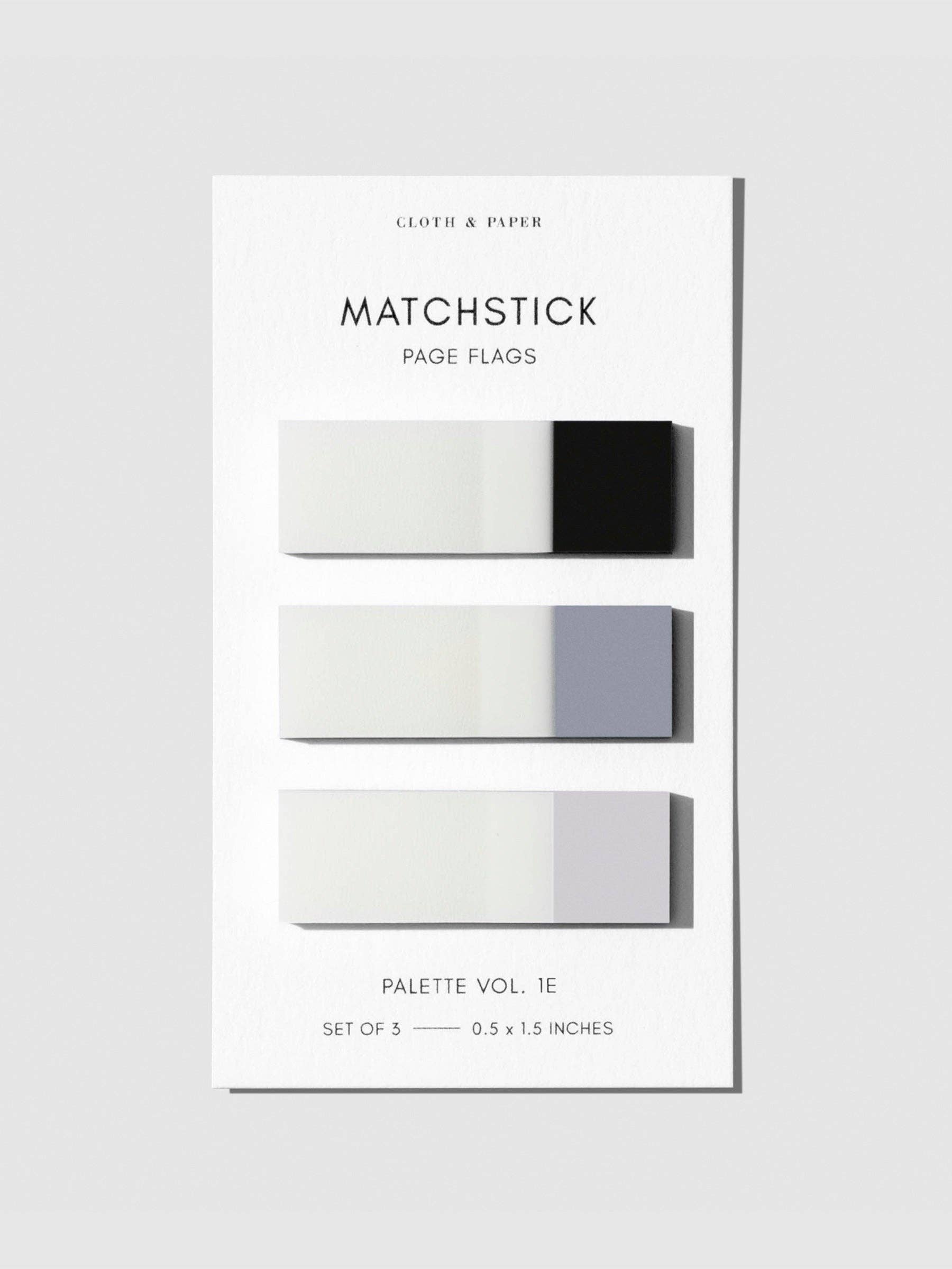 Cloth & Paper Matchstick Page Flags | Transparent Minimal Colour-Coding Sticky Index Tab