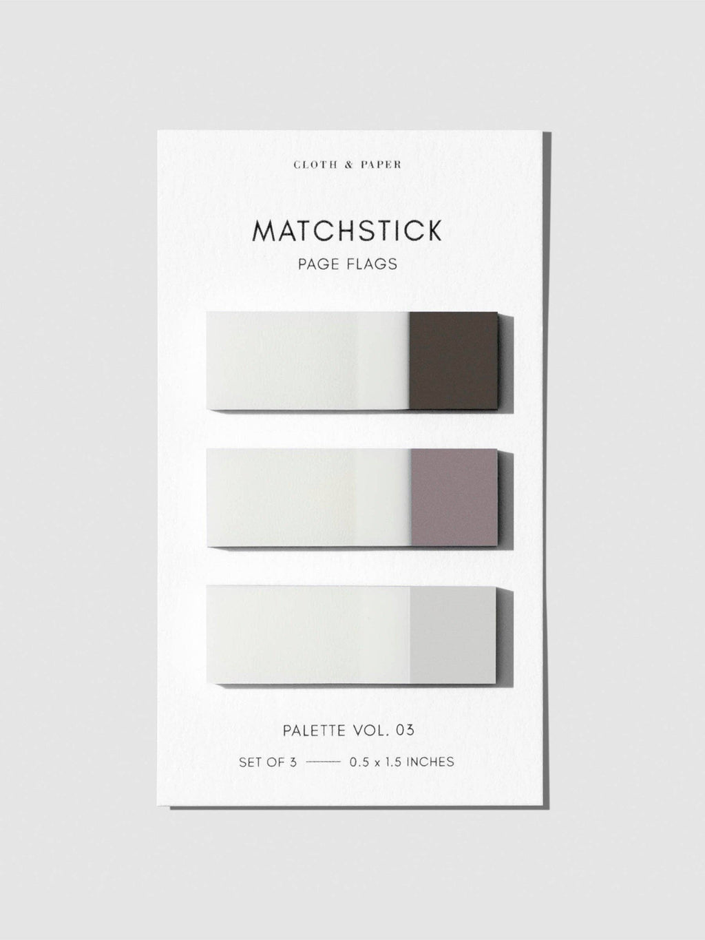 Cloth & Paper Matchstick Page Flags | Transparent Minimal Colour-Coding Sticky Index Tab