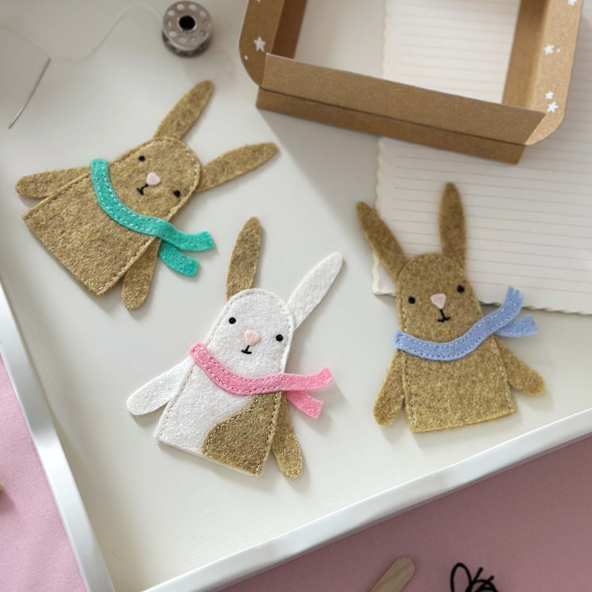 Rabbit Finger Puppet Sewing Kit | Kids Craft Kit