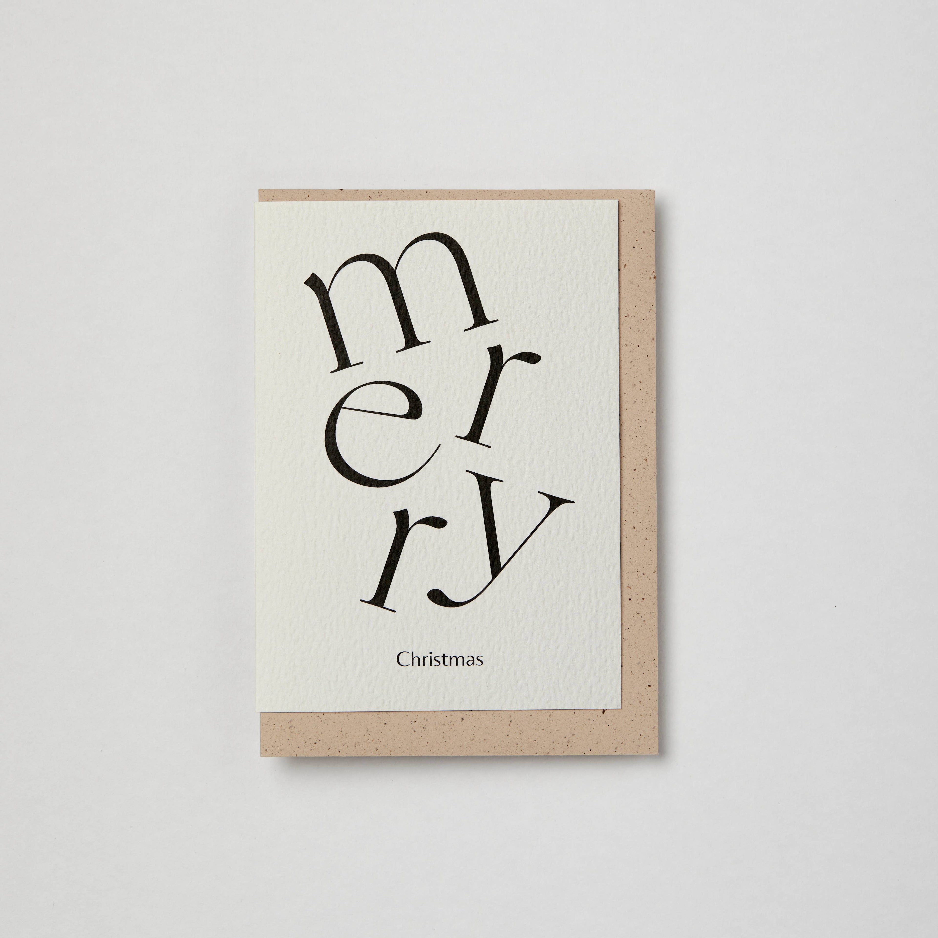 SERIF TYPE MERRY CHRISTMAS SEASONAL CARD