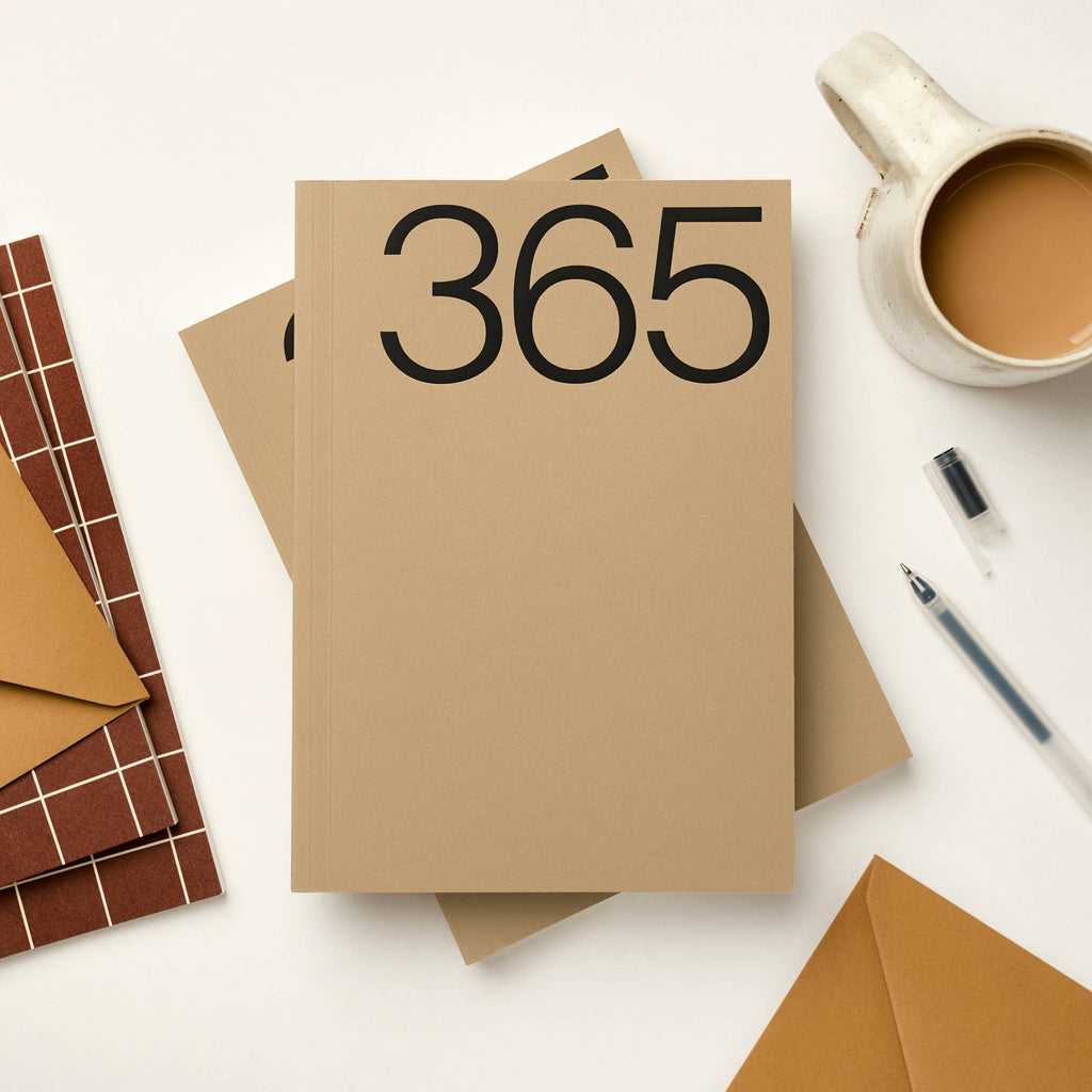 Brown A5 Lay Flat 365 undated planner