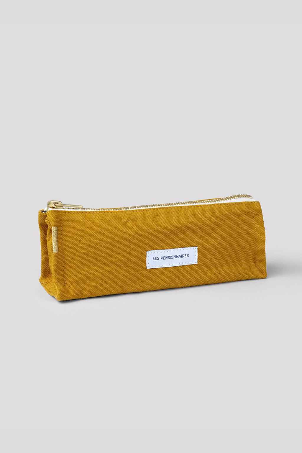 Organic Cotton Canvas Pencil Case | Saffron Yellow | Made in Portugal