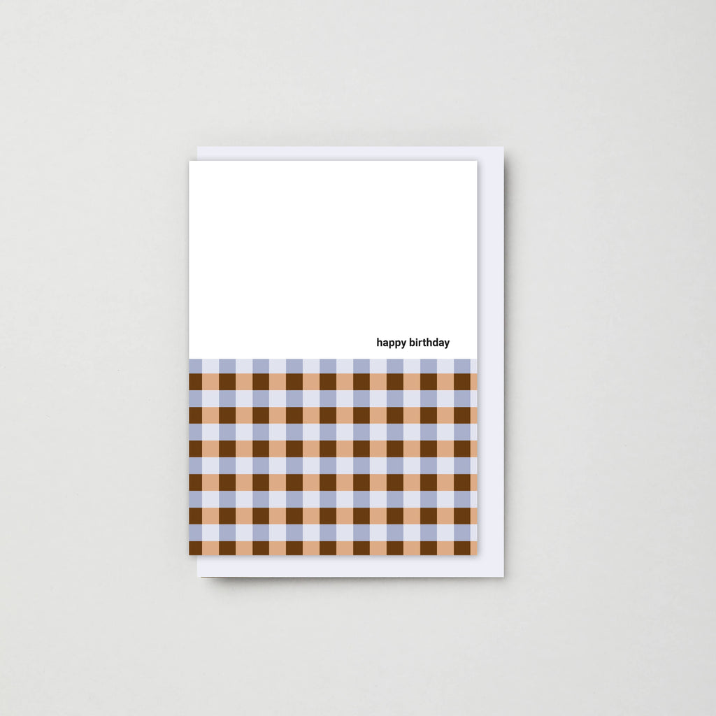 Gingham Birthday Card