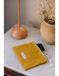 Small Pouch in Organic Saffron Yellow Cotton Canvas