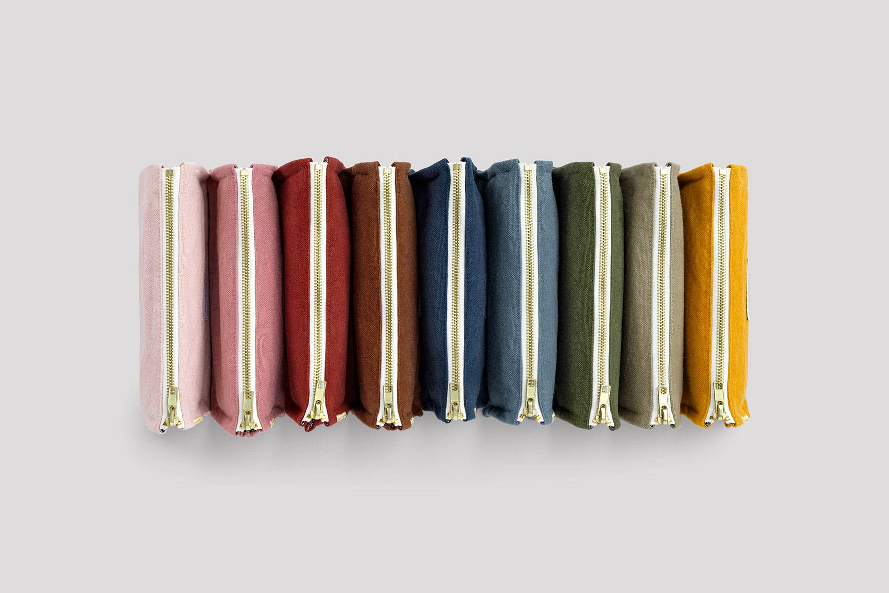 Organic Cotton Canvas Pencil Case | Saffron Yellow | Made in Portugal