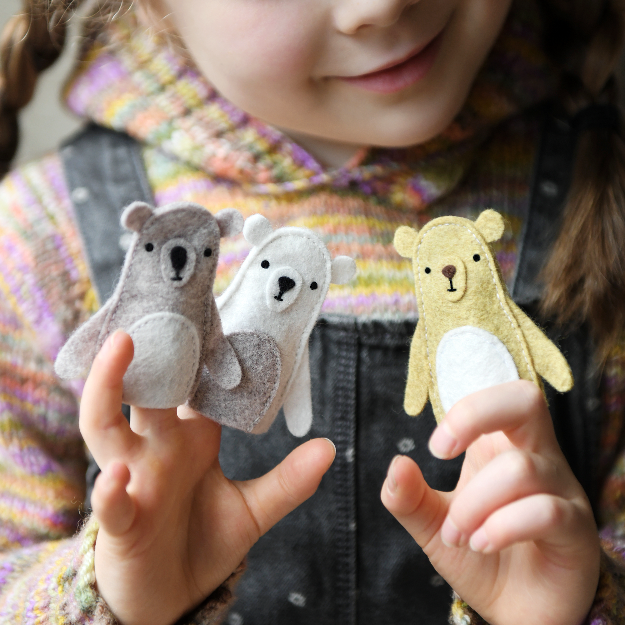 Bear Finger Puppet Sewing Kit | Kids Craft Kit