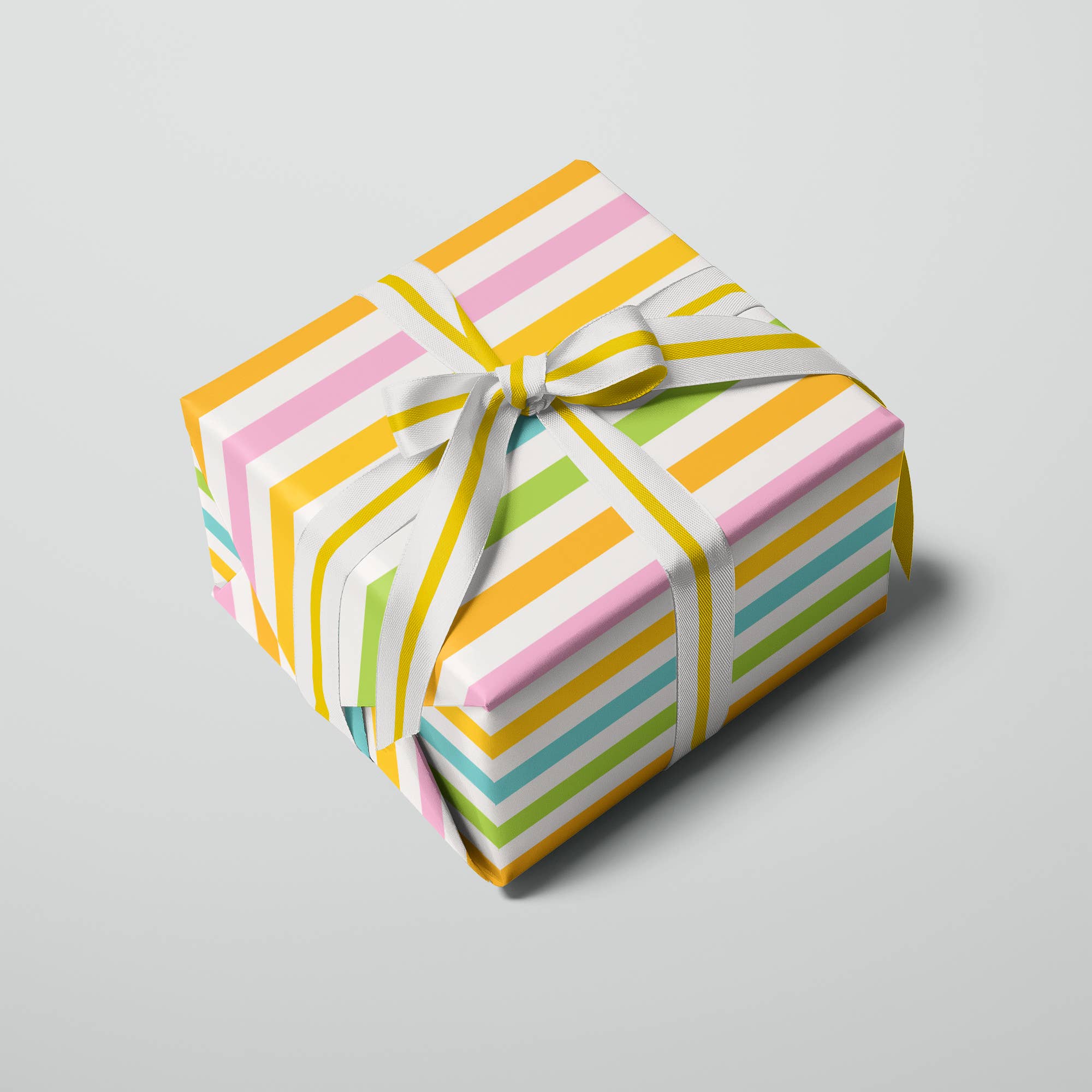 Spring Stripes Wrapping Paper | Sustainably Printed in the UK | B2 Sheet