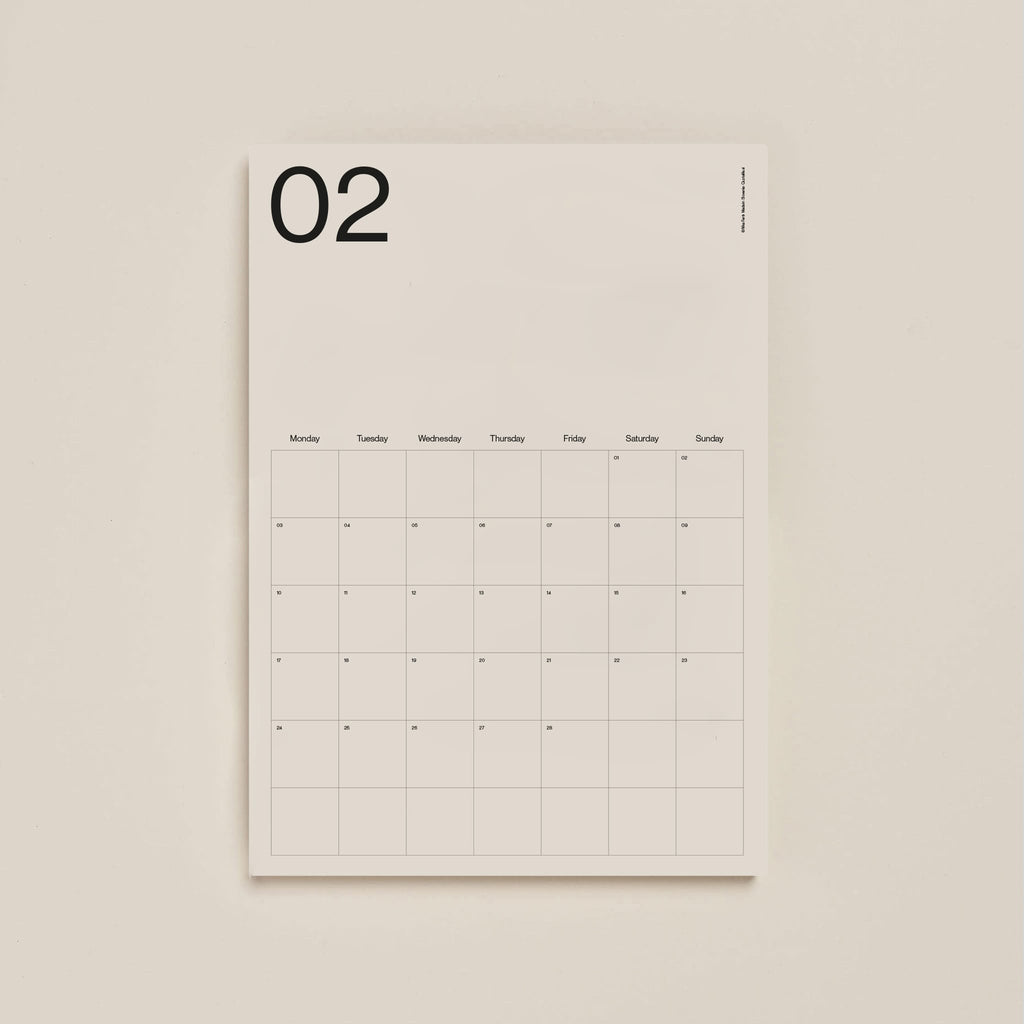 Minimalist Wall Calendar 2026 – A3 Monthly Planner