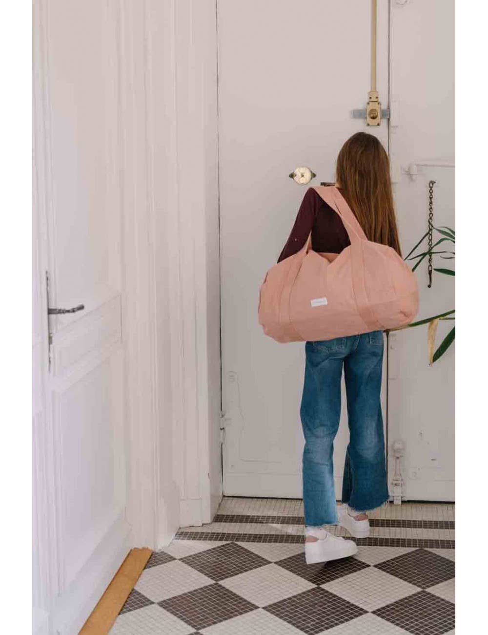 Organic Cotton Canvas Bowling Bag | Delicate Pink | 50×30cm | Made in Portugal