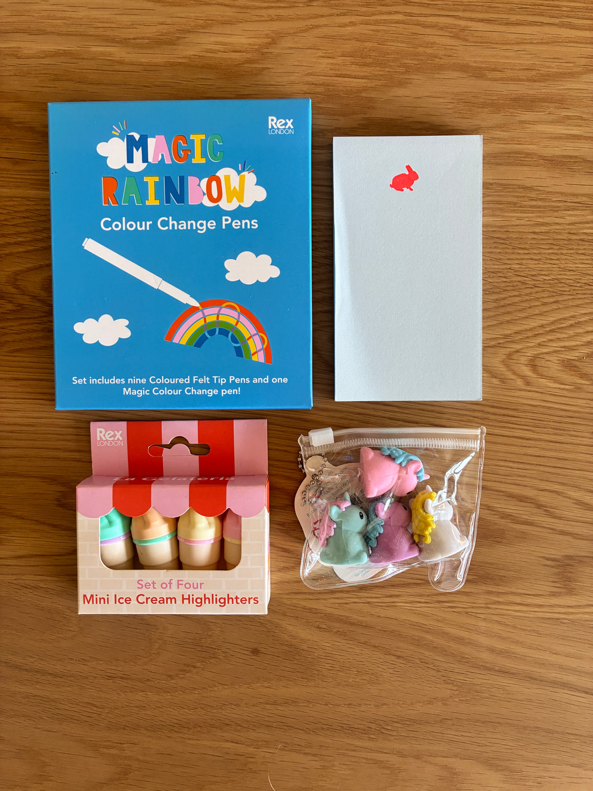Kids Stationery Gift Box | Pens, Notepad & Unicorn Erasers