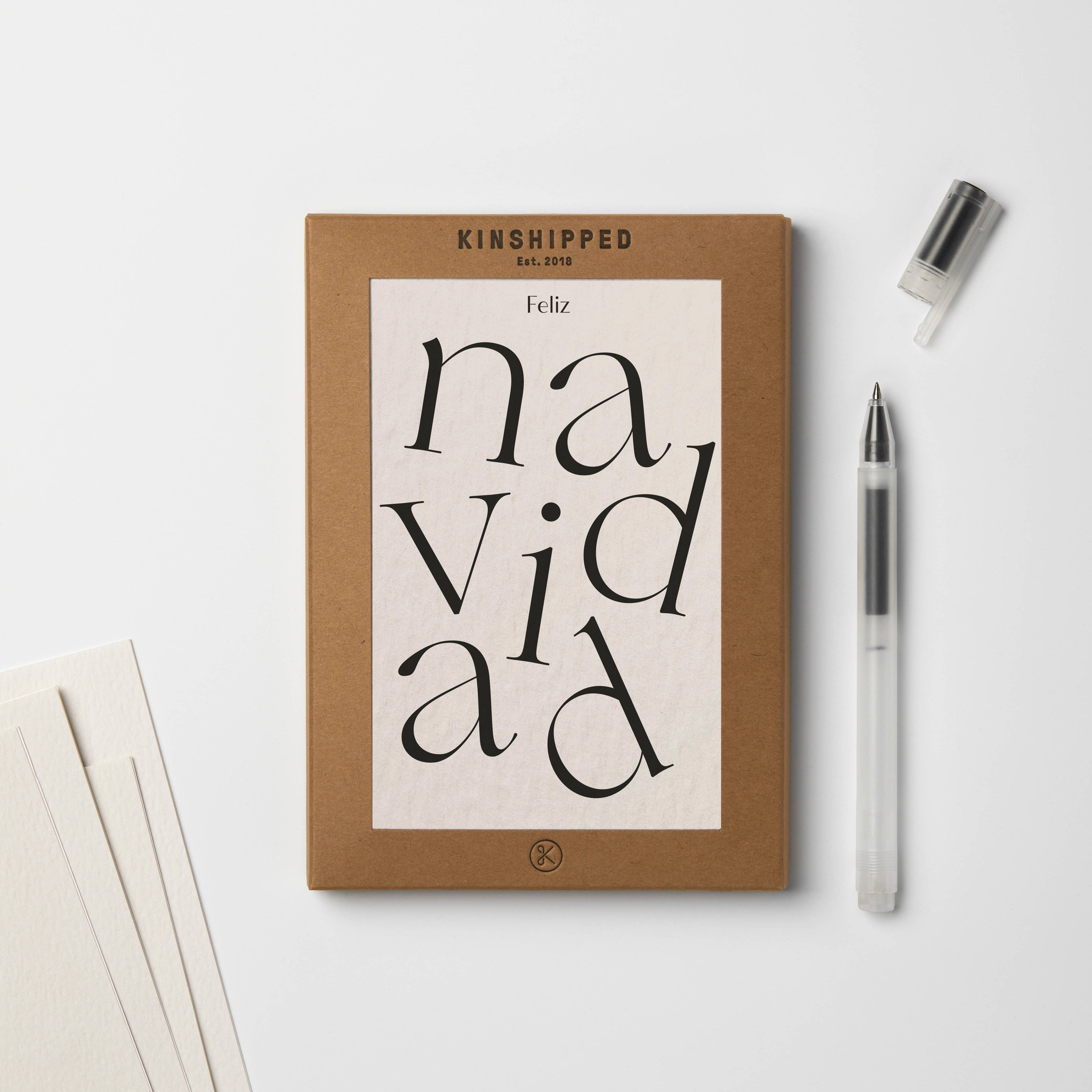 SERIF 'FELIZ NAVIDAD' SEASONAL CHRISTMAS CARD