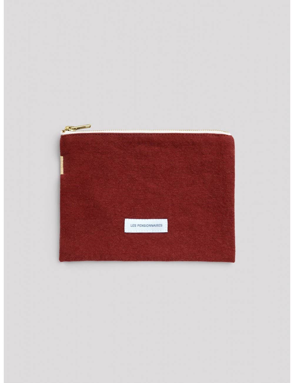Small Rust Organic Cotton Canvas Pouch