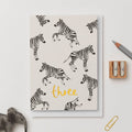Zebra 3rd Birthday Card | Gold Foil "Three"