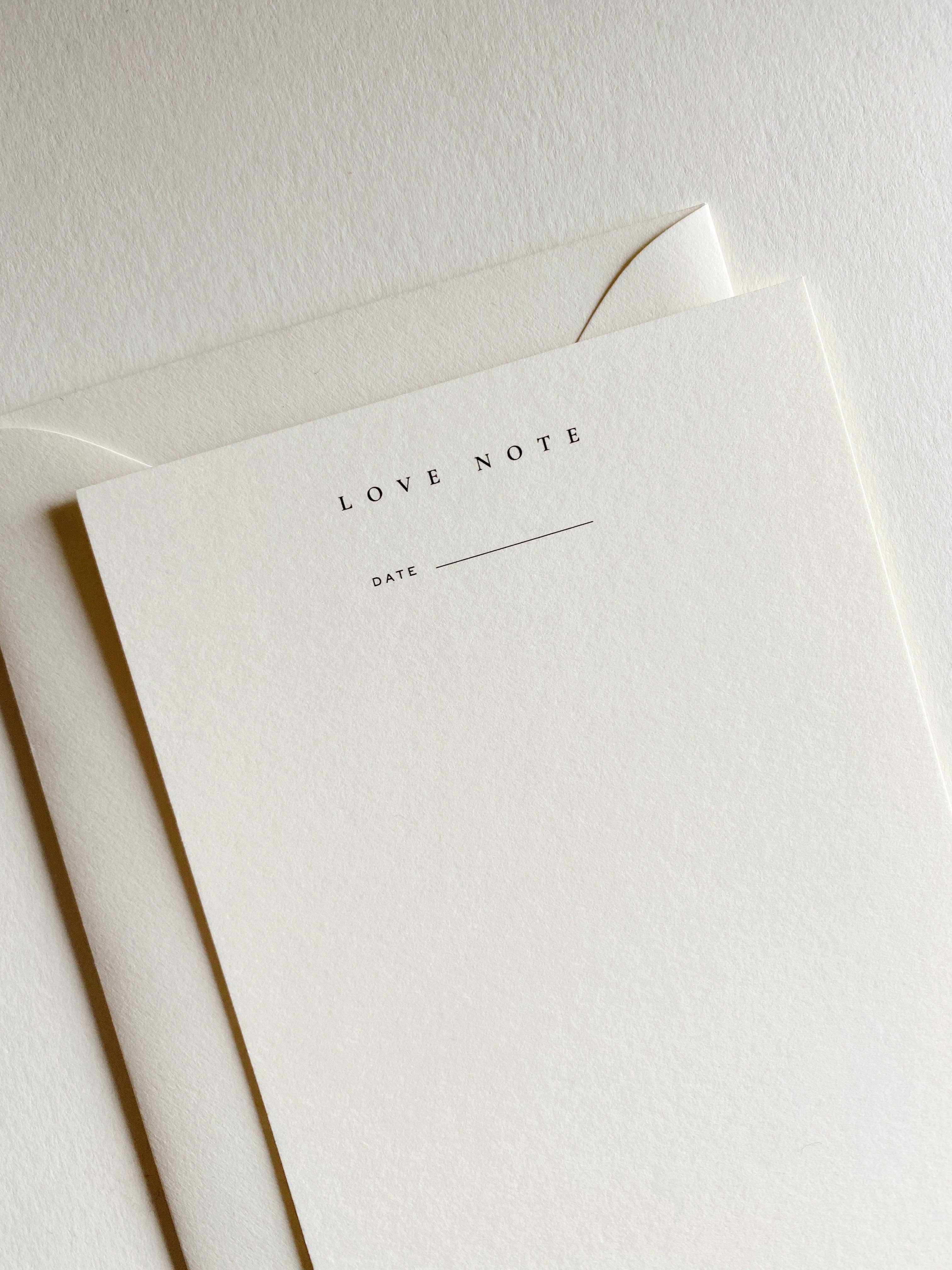 Jaymes Paper ‘Love Note’ Notecard