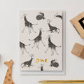 Giraffe 1st Birthday Card | Gold Foil "One"