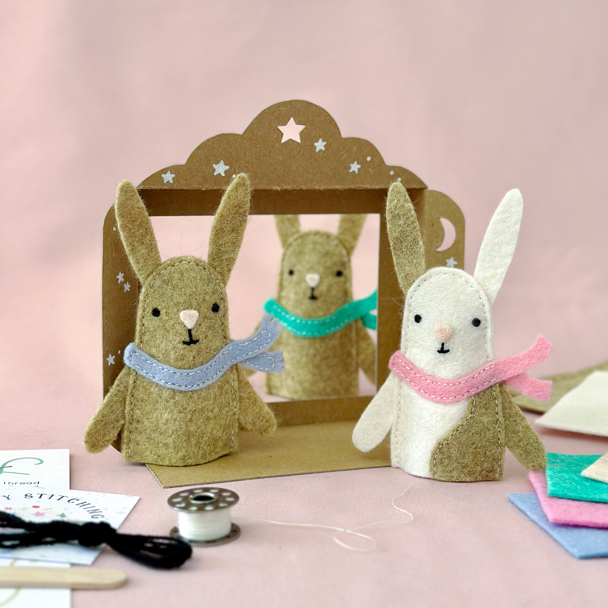 Rabbit Finger Puppet Sewing Kit | Kids Craft Kit