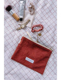 Small Rust Organic Cotton Canvas Pouch
