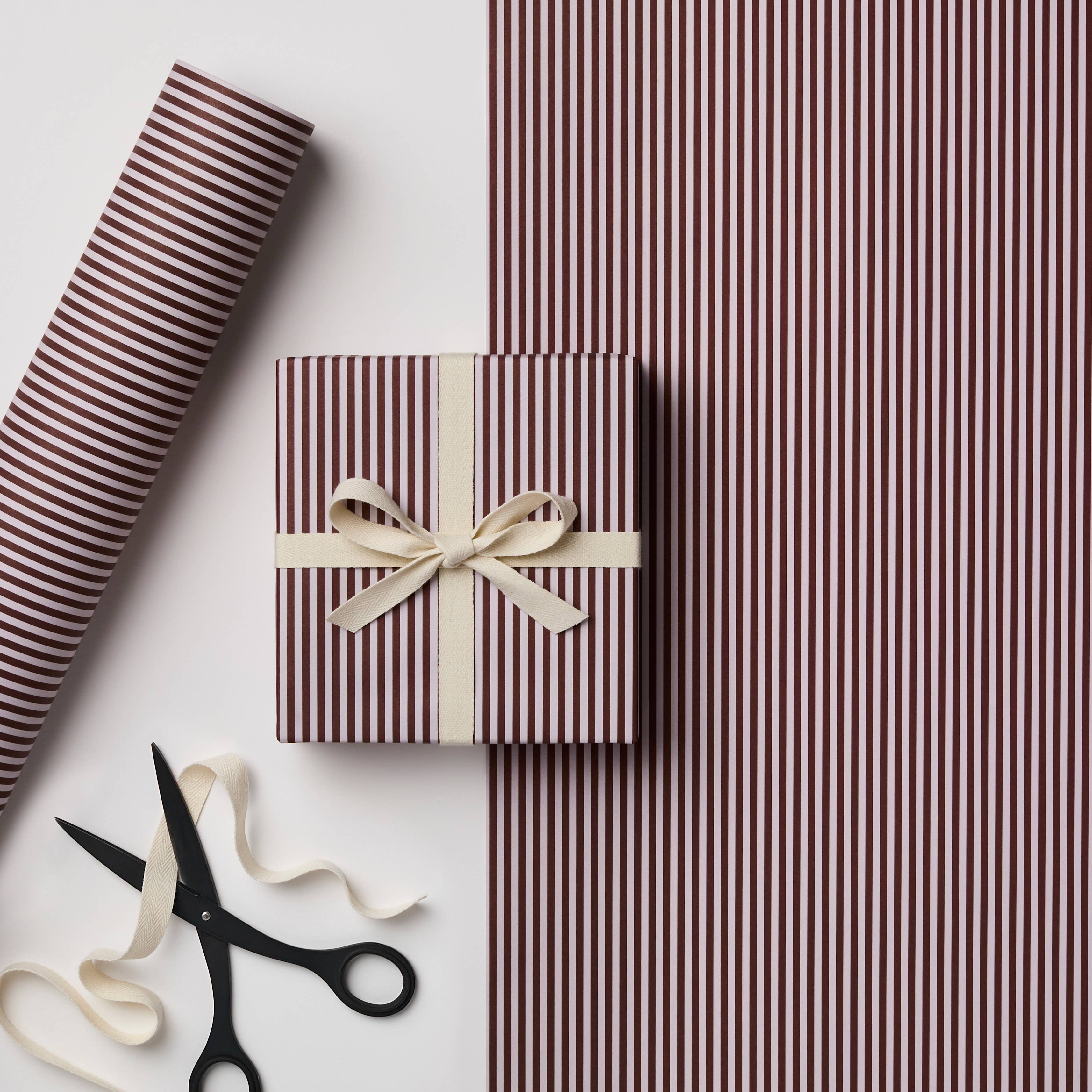 Kinshipped Russet Pinstripe Wrapping Paper
