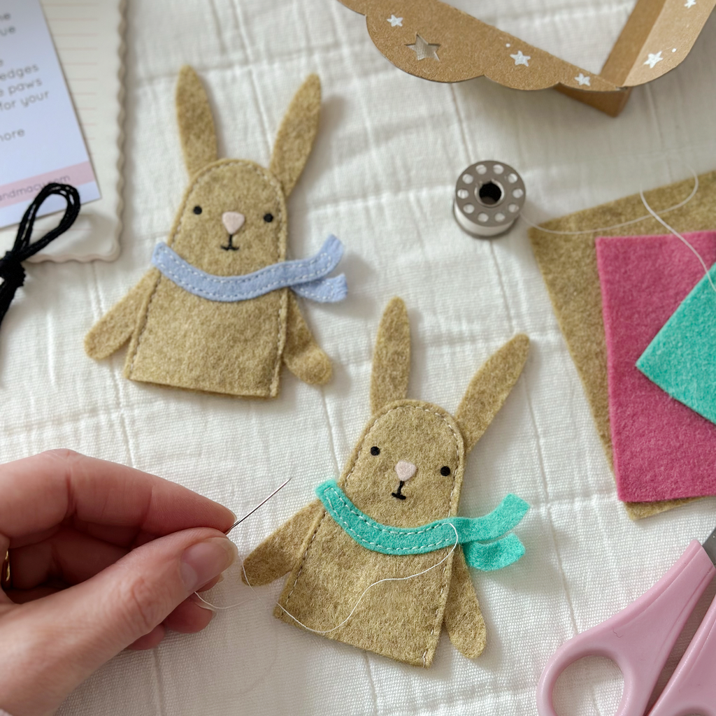 Rabbit Finger Puppet Sewing Kit | Kids Craft Kit