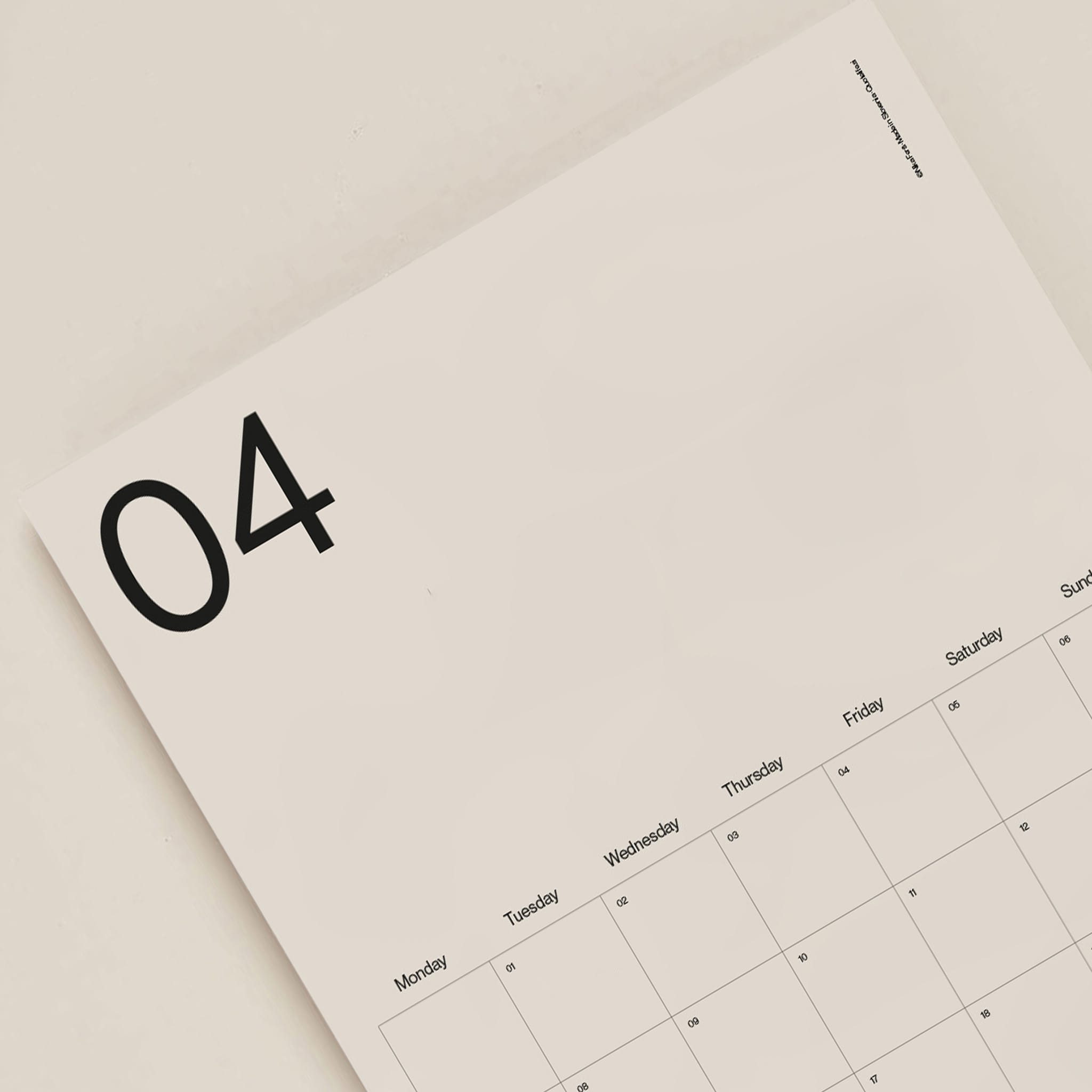 Minimalist Wall Calendar 2026 – A3 Monthly Planner