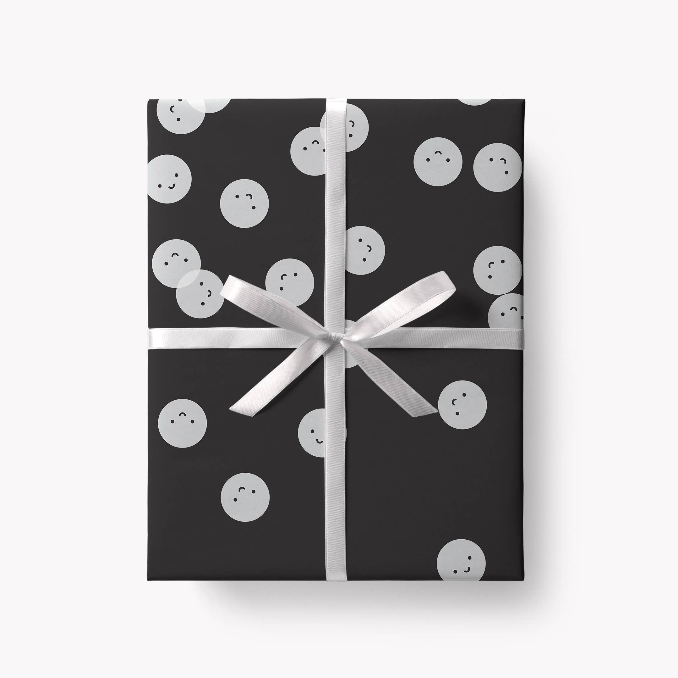 Black Smiles Wrapping Paper | Sustainably Printed in the UK | B2 Sheet