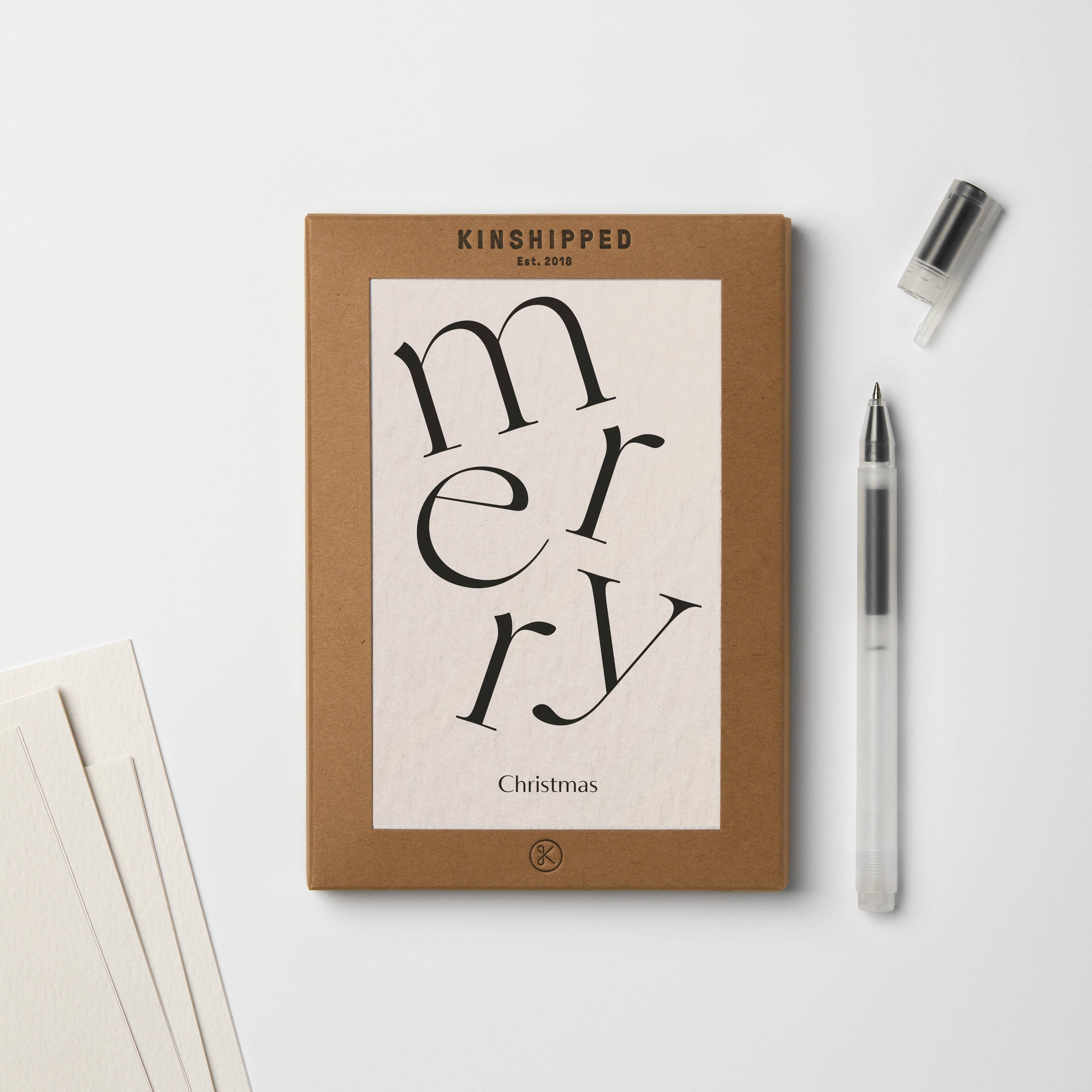 SERIF TYPE MERRY CHRISTMAS SEASONAL CARD