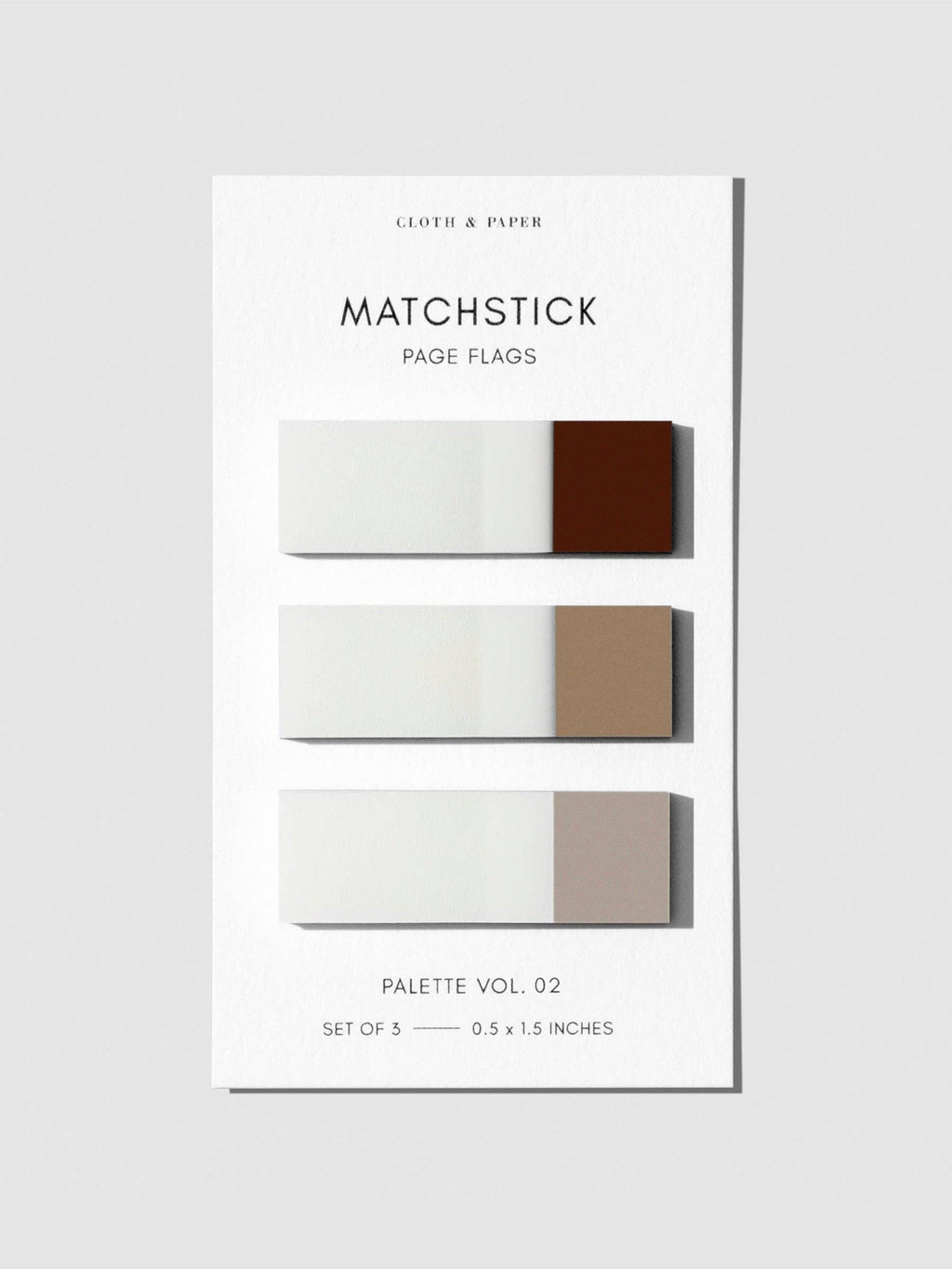 Cloth & Paper Matchstick Page Flags | Transparent Minimal Colour-Coding Sticky Index Tab
