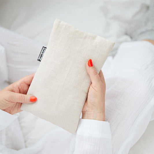 Natural Linen Cute Hot Water Bottle