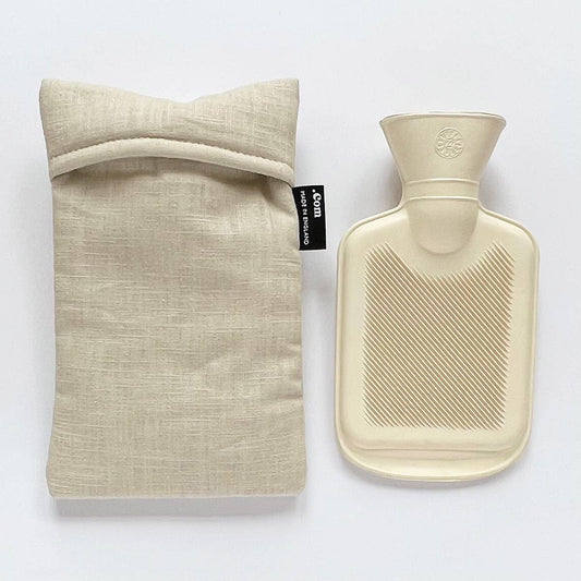 Natural Linen Cute Hot Water Bottle