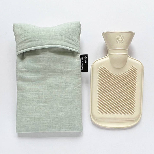 Mint Linen Cute Hot Water Bottle