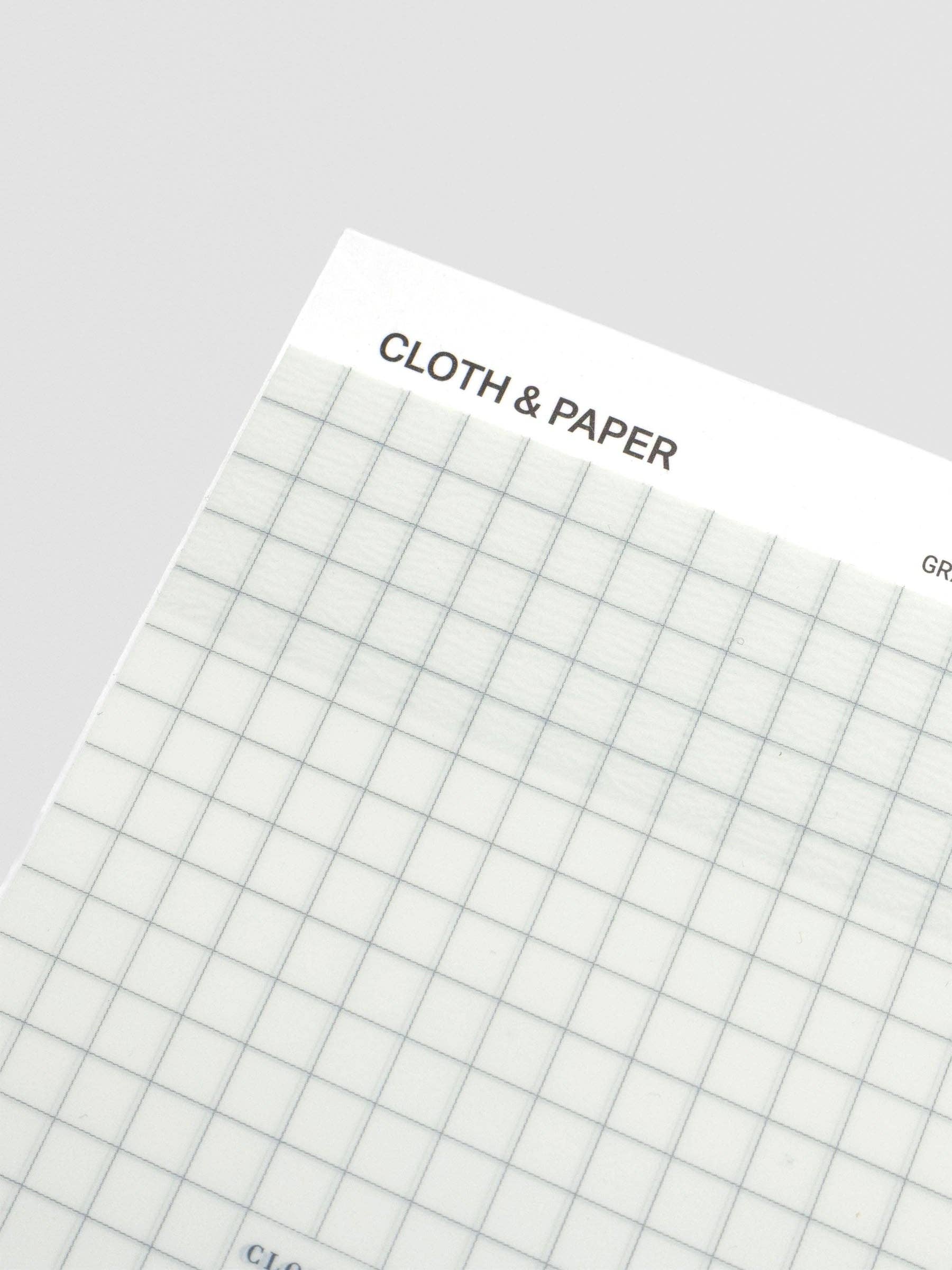 Cloth & Paper Transparent Sticky Notes | Graph Grid Notes for Planning, Sketching & Organisation