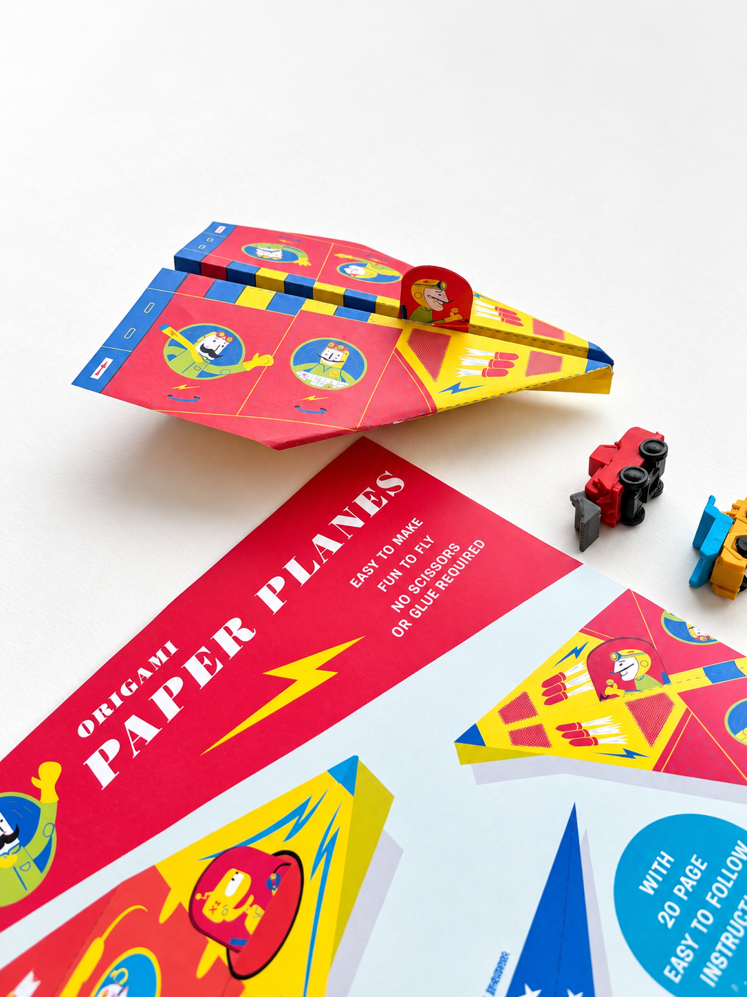 Wheels & Wings | Paper Plane & Vehicle Activity Gift Set for Kids